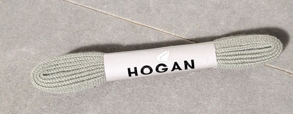 Authentic Hogan Luxury Sneaker Replacement Shoelaces Light Gray Flat New